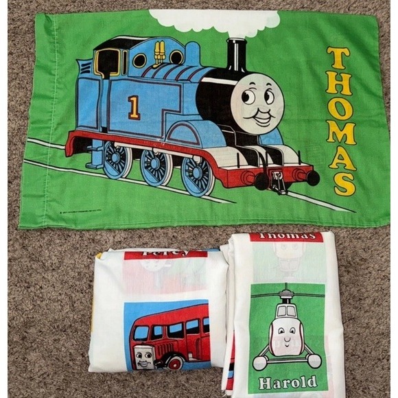 Other - Vintage 1992 Thomas The Train Twin Sheet Set Fitted & Flat Read